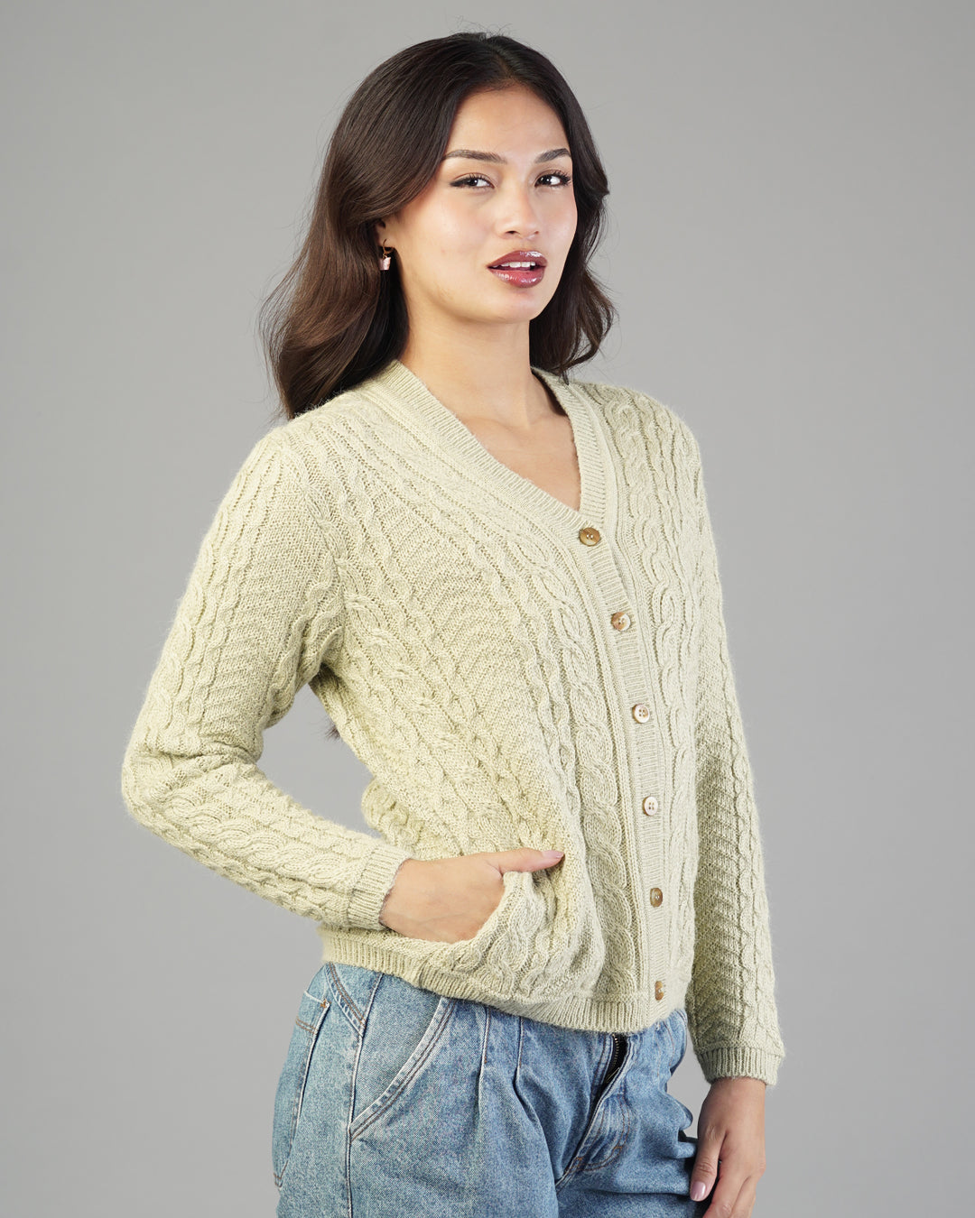 Iris V-Neck Knit Cardigan