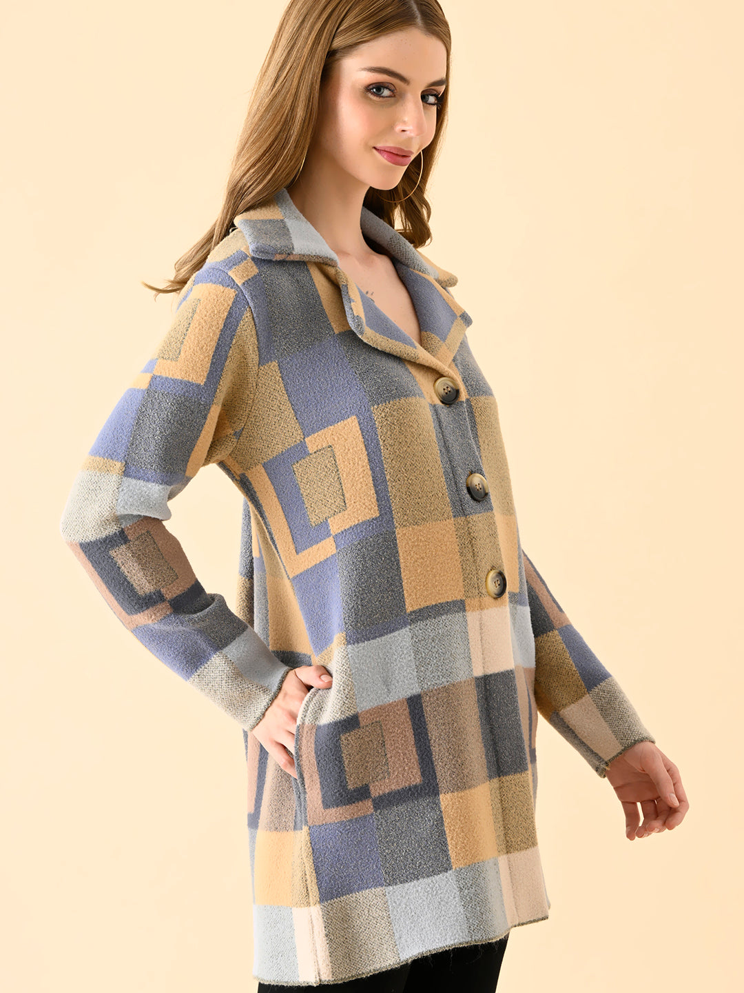 Striped Oversized Knit Cardigan