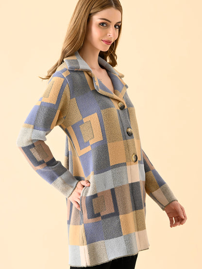 Striped Oversized Knit Cardigan