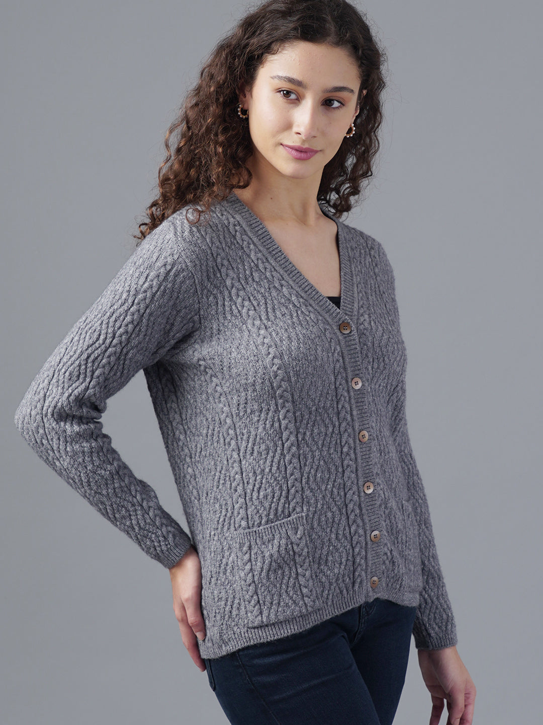 Virsa Classic V-Neck Cardigan