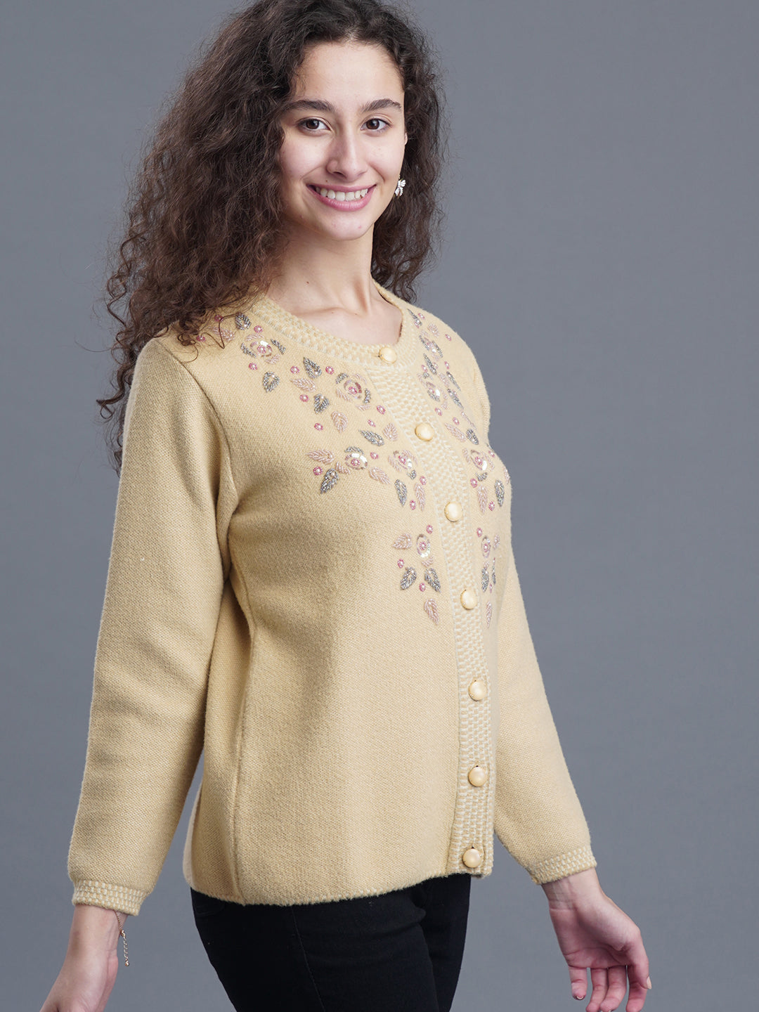  IvoryTide Jacquard Cardigan