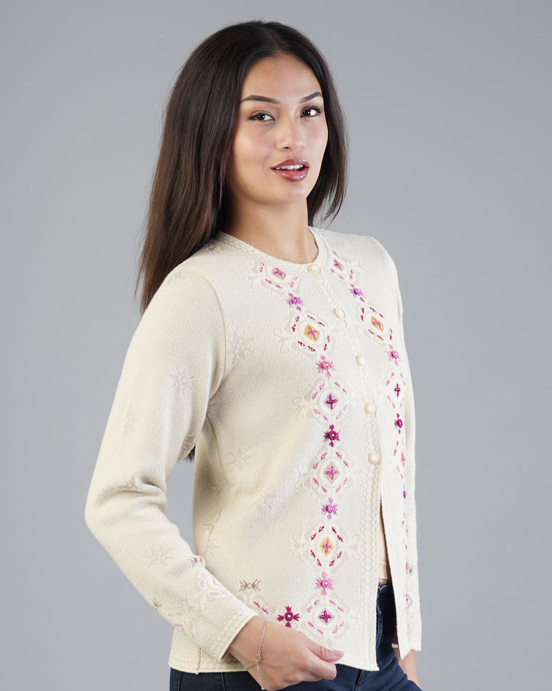 Adele Embroidered Cardigan