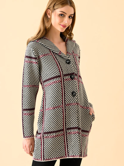 Tailored Longline Knit Cardigan