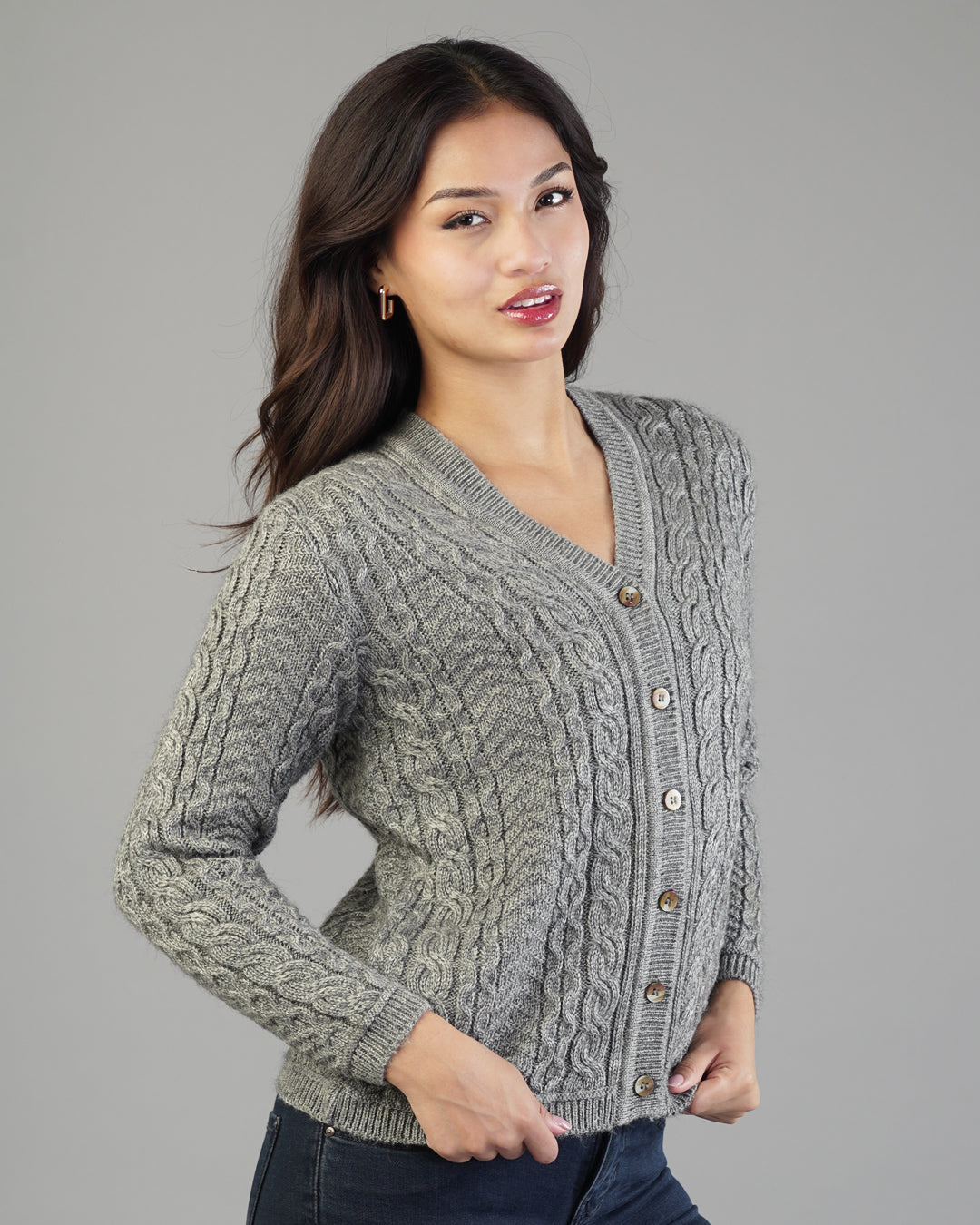 Iris V-Neck Knit Cardigan