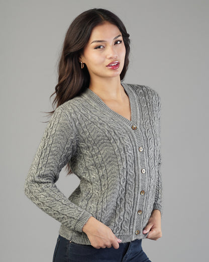 Iris V-Neck Knit Cardigan