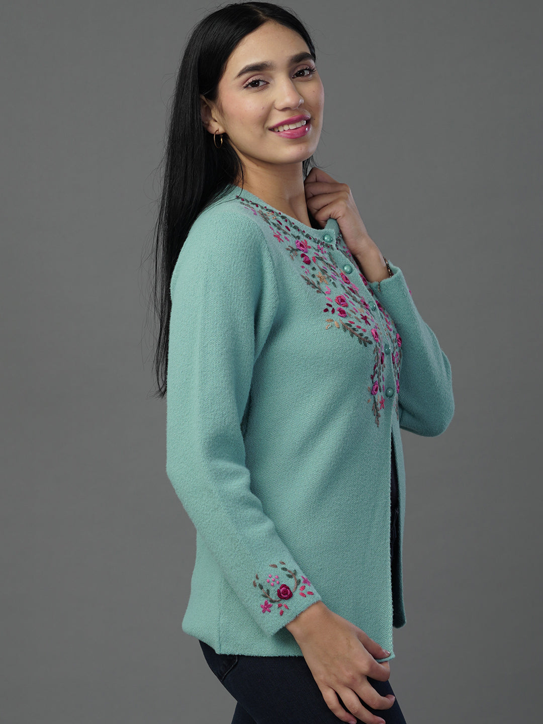 The Azure Mist Jacquard Knit