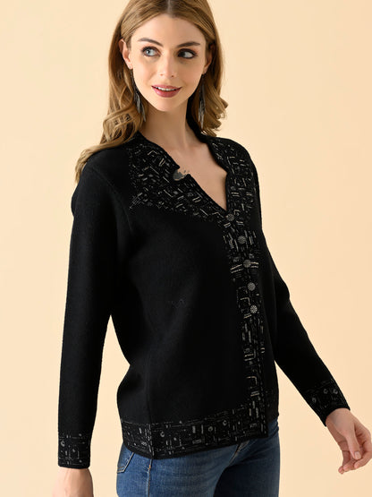 Charcoal Poise High-Neck Pullover