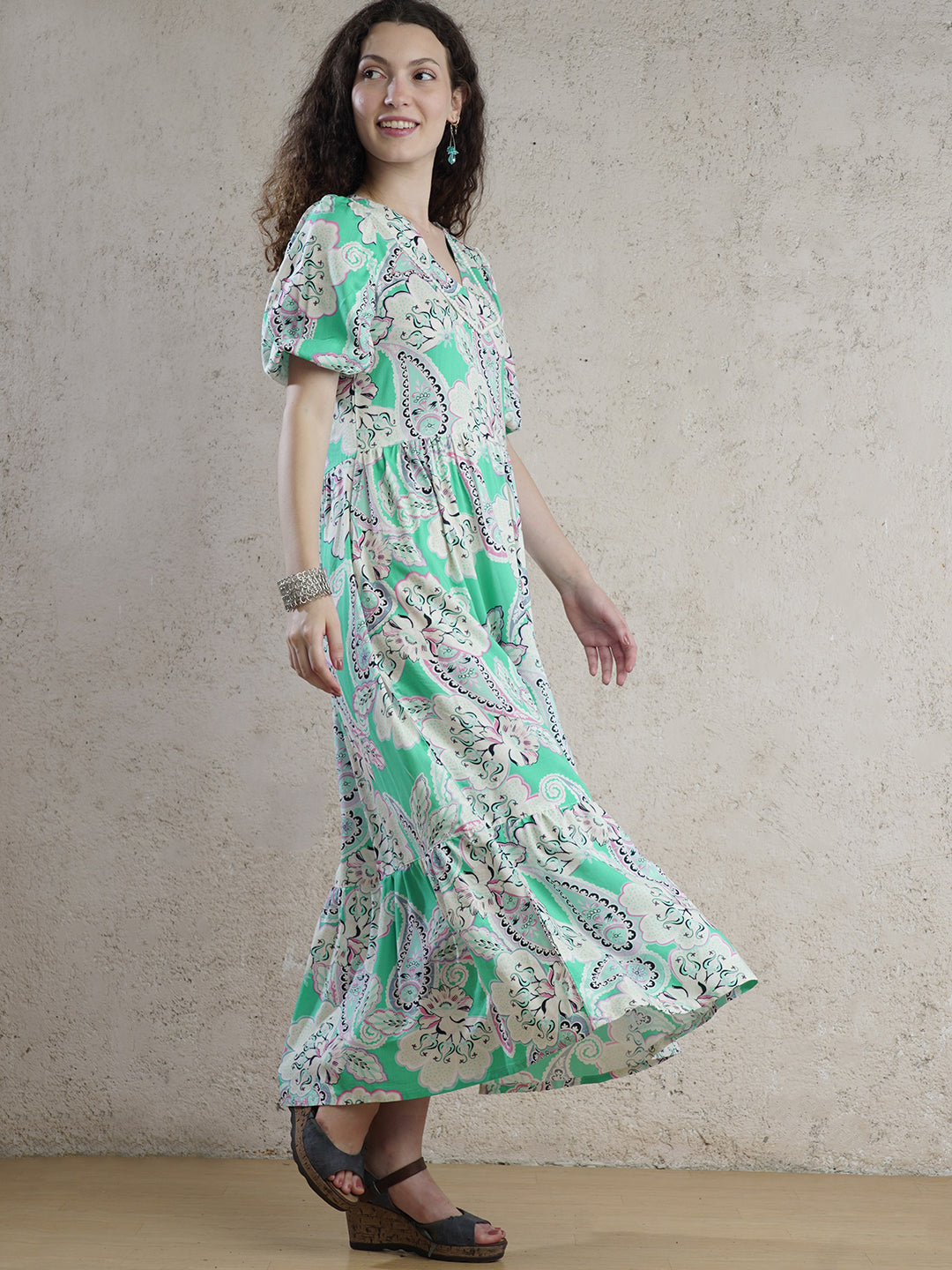 Capri Dream Aqua Maxi Dress
