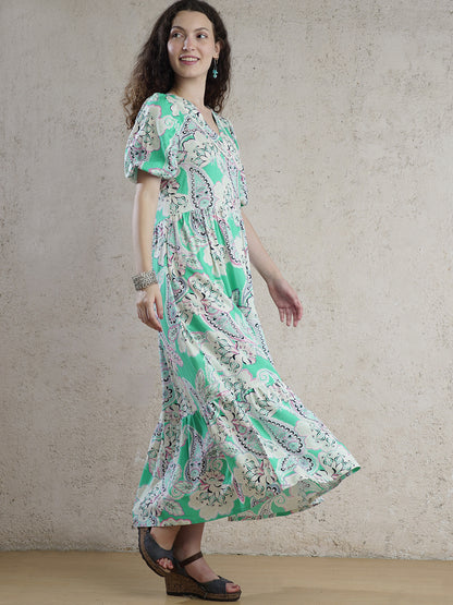 Capri Dream Aqua Maxi Dress