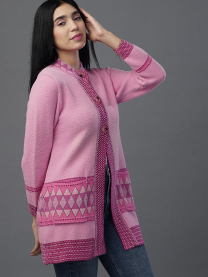 The Blushing Petal V-Neck Cardigan