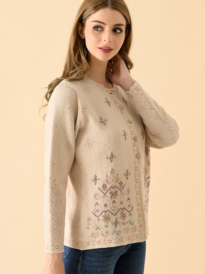Ornamental Embroidered Sweater