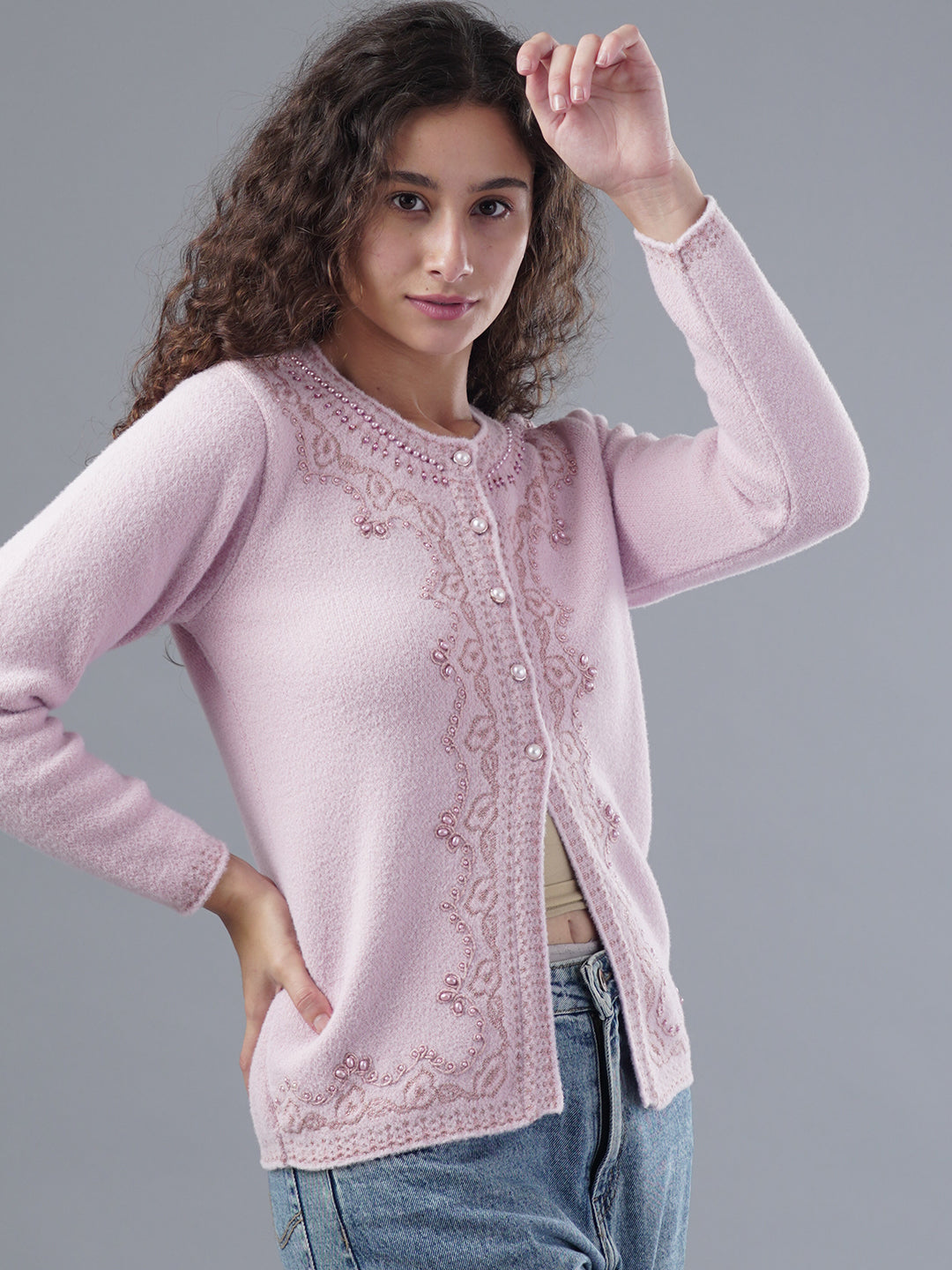 Virsa Embellished Occasion Cardigan
