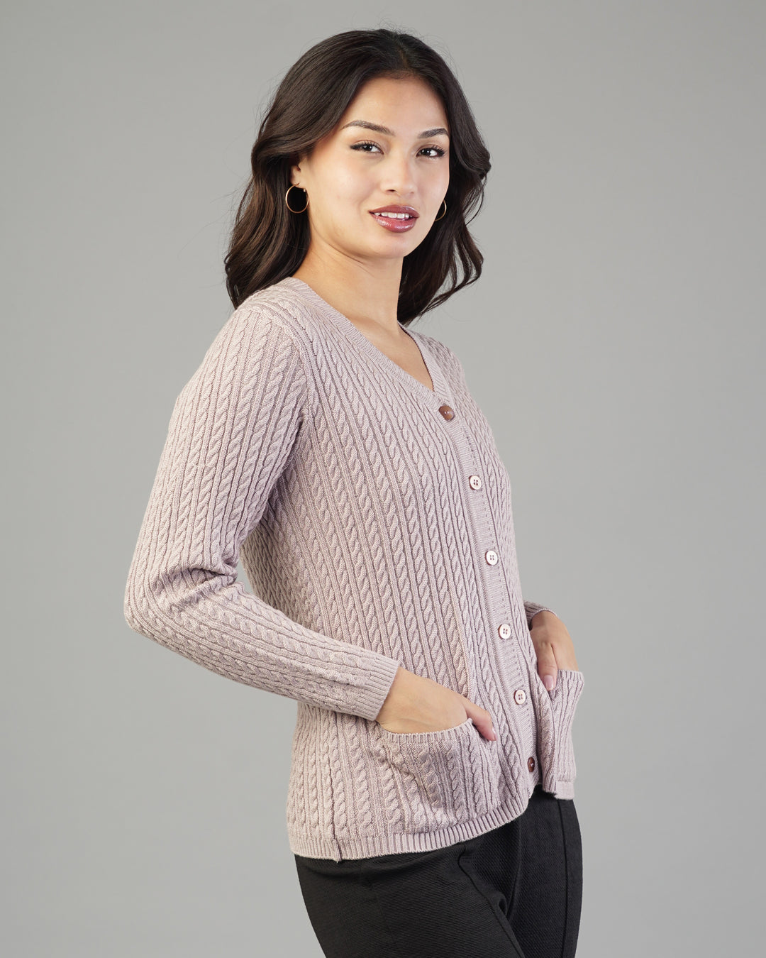 Dalia V-Neck Knit Cardigan