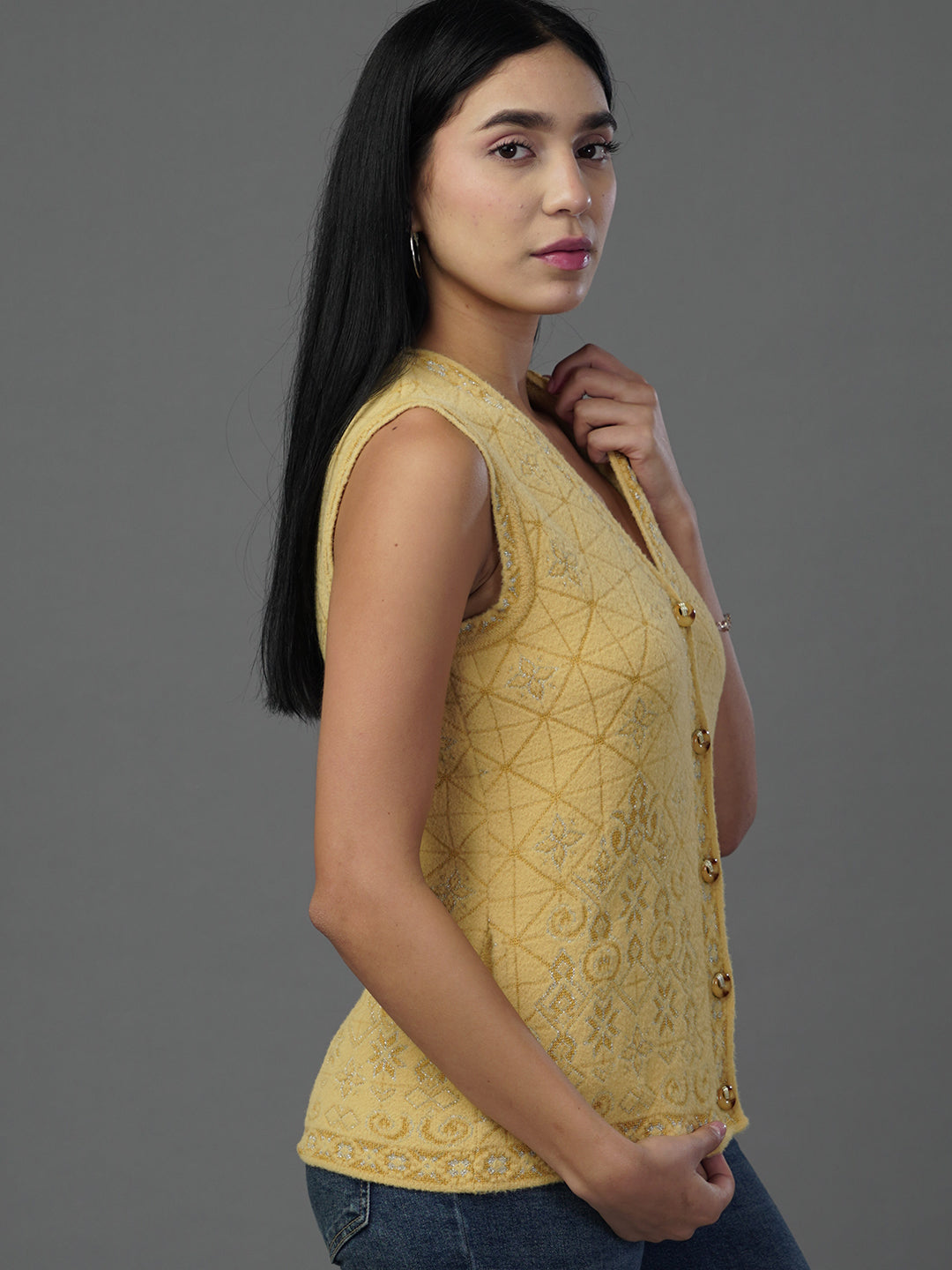 The Golden Hour Jacquard Cardigan