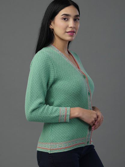 The Gilded Forest Jacquard V-Neck