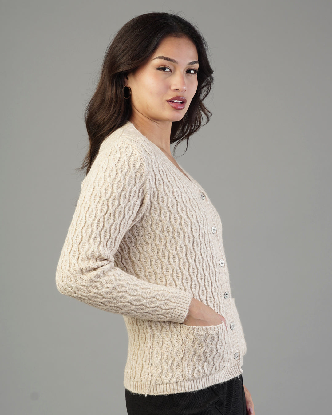 Dalia V-Neck Knit Cardigan