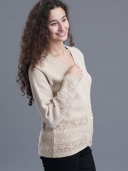  Premium Jacquard Wool Cardigan