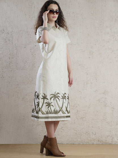 Goa Palms Embroidered Dress