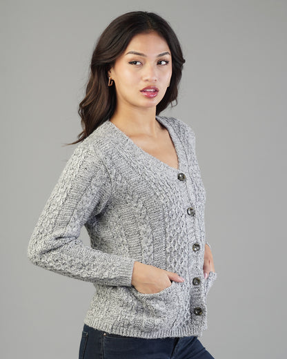 Rhea V-Neck Knit Cardigan