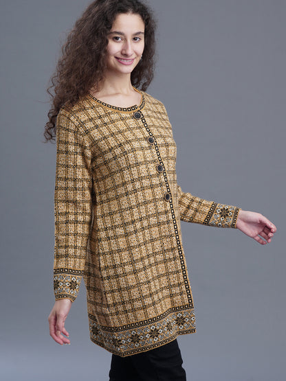 Emerald Echo Jacquard CARDIGAN
