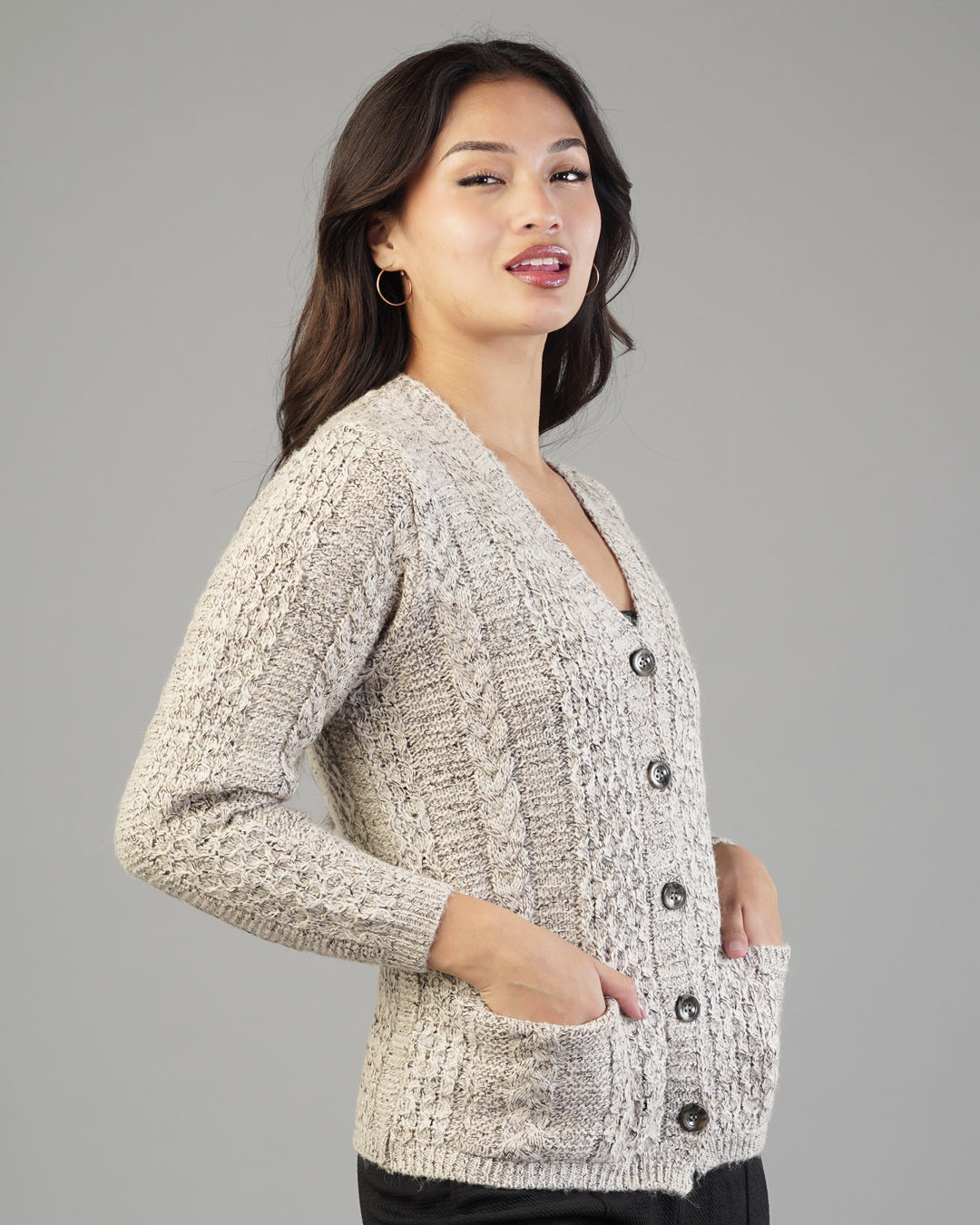 Rhea V-Neck Knit Cardigan