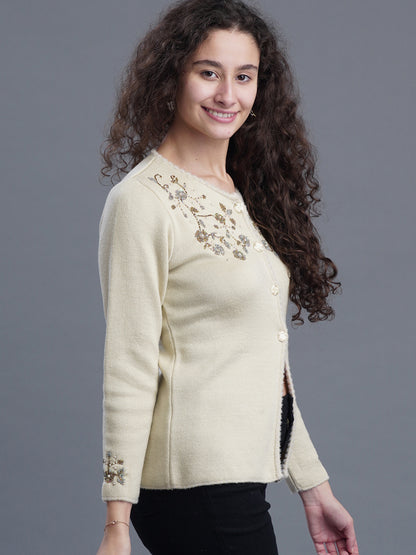 Twilight Bloom Jacquard Cardigan