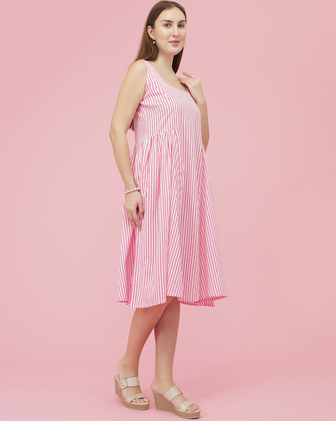 Candy Stripe Swing Dress