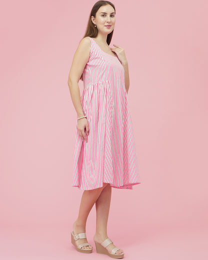 Candy Stripe Swing Dress