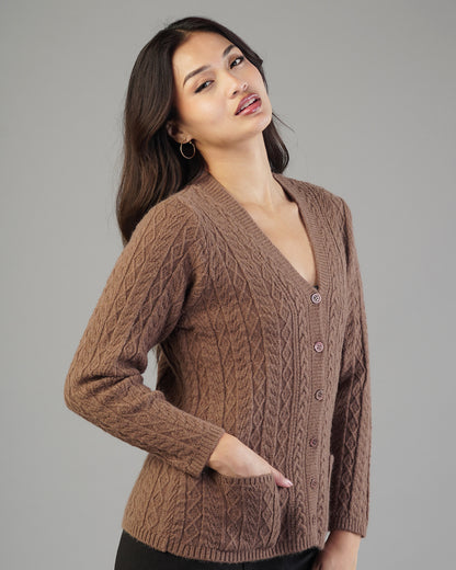 Leona V-Neck Knit Cardigan