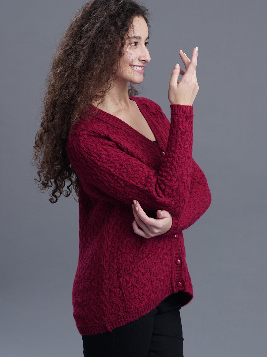 Pine Haze V-Neck CARDIGAN