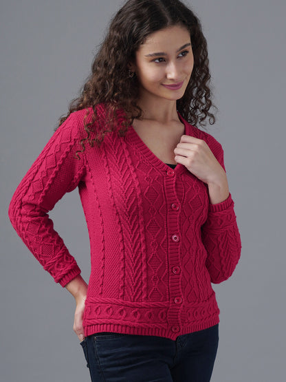 Virsa Intricate Cable Knit Cardigan