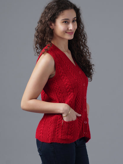 Virsa Diamond Weave V-Neck Vest