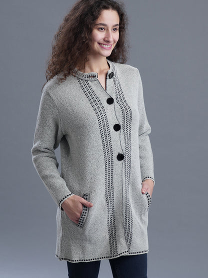 Elegant Long Jacquard