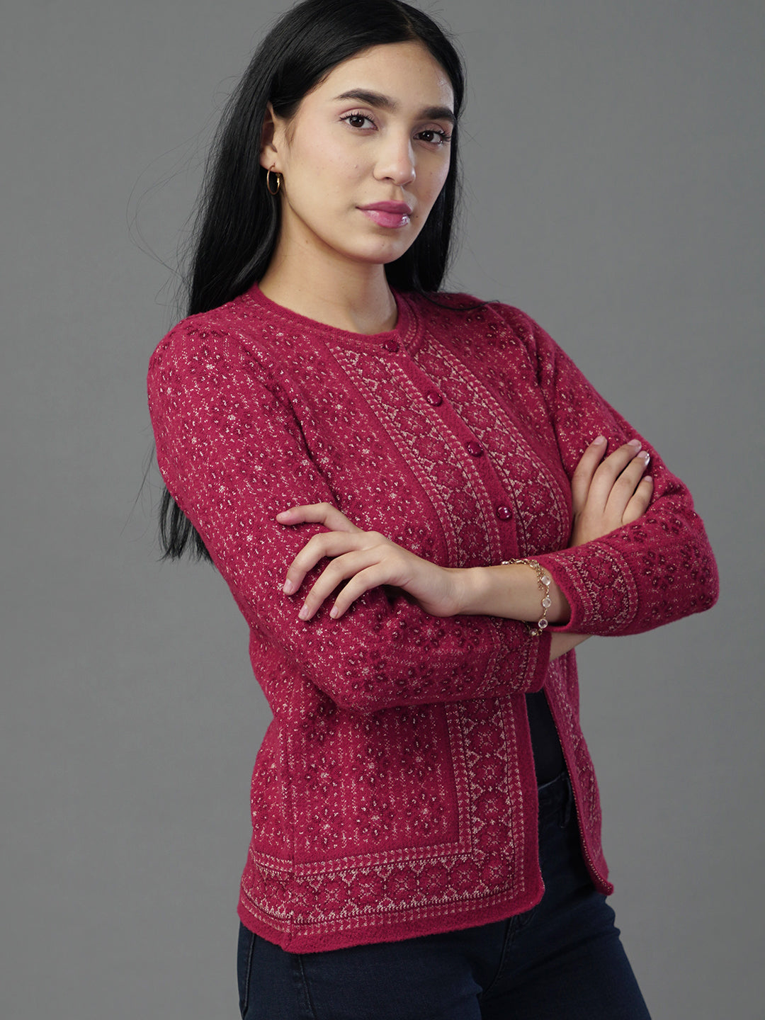 The Deep Garnet Heritage Knit