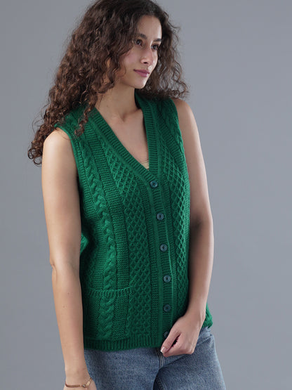 Virsa Diamond Weave V-Neck Vest