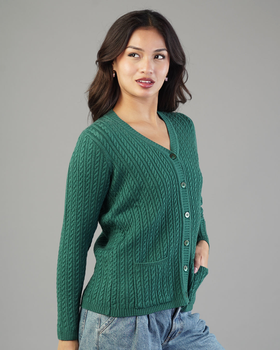 Dalia V-Neck Knit Cardigan
