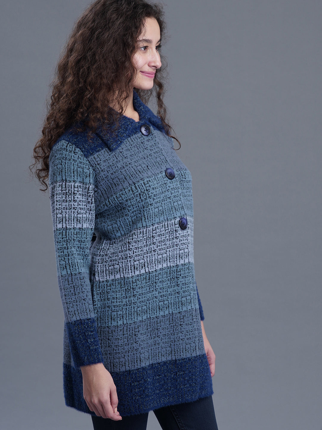 Jacquard Long Cardigan