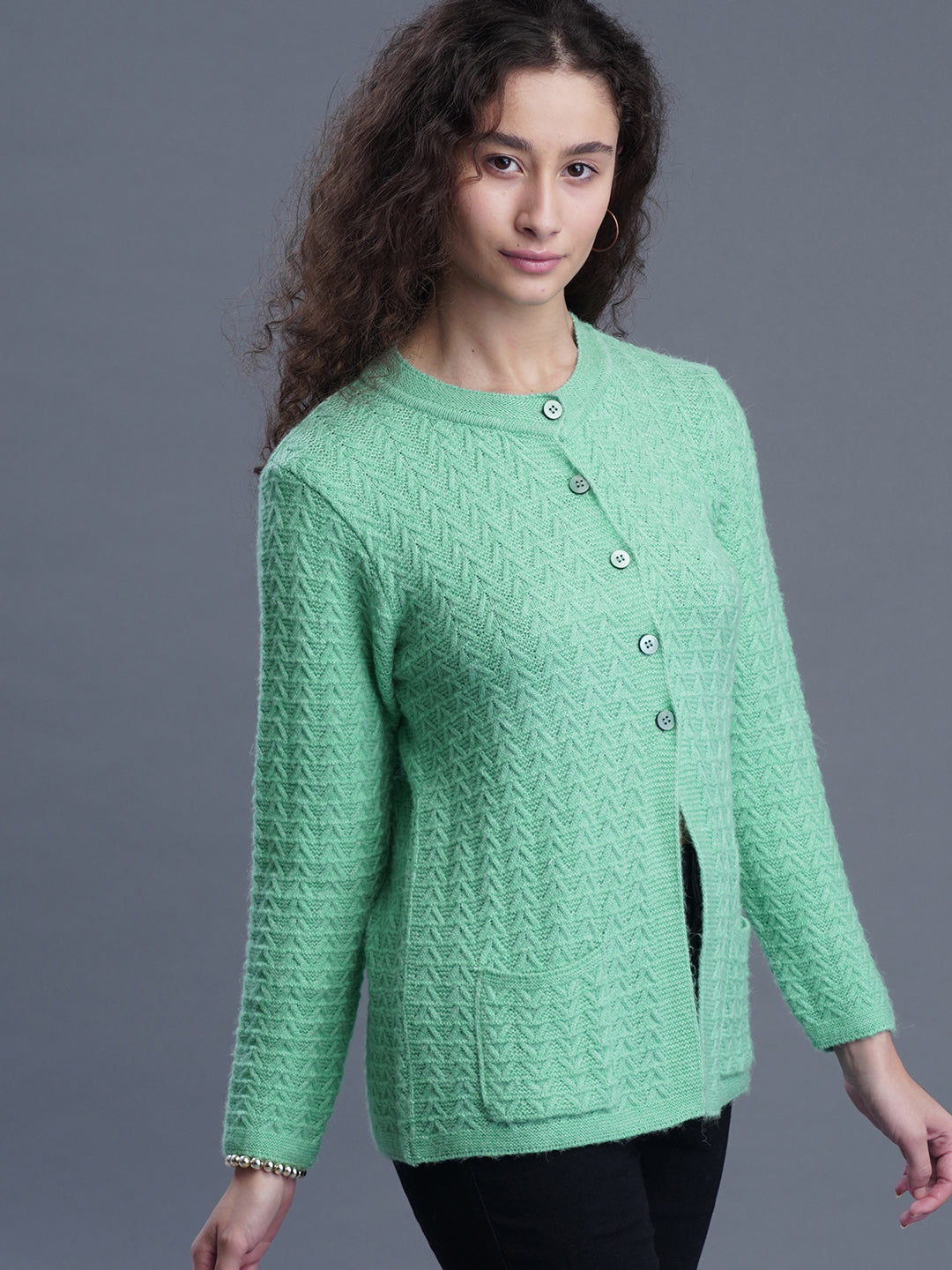 Snug Loop Round-Neck Cardigan