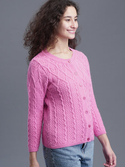 CozyCore Round-Neck Cardigan