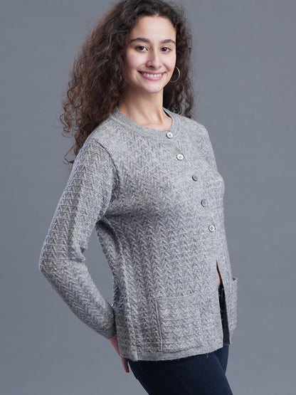 Snug Loop Round-Neck Cardigan