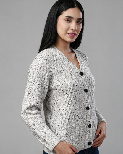 The Heather Luxe V-Neck cardigan