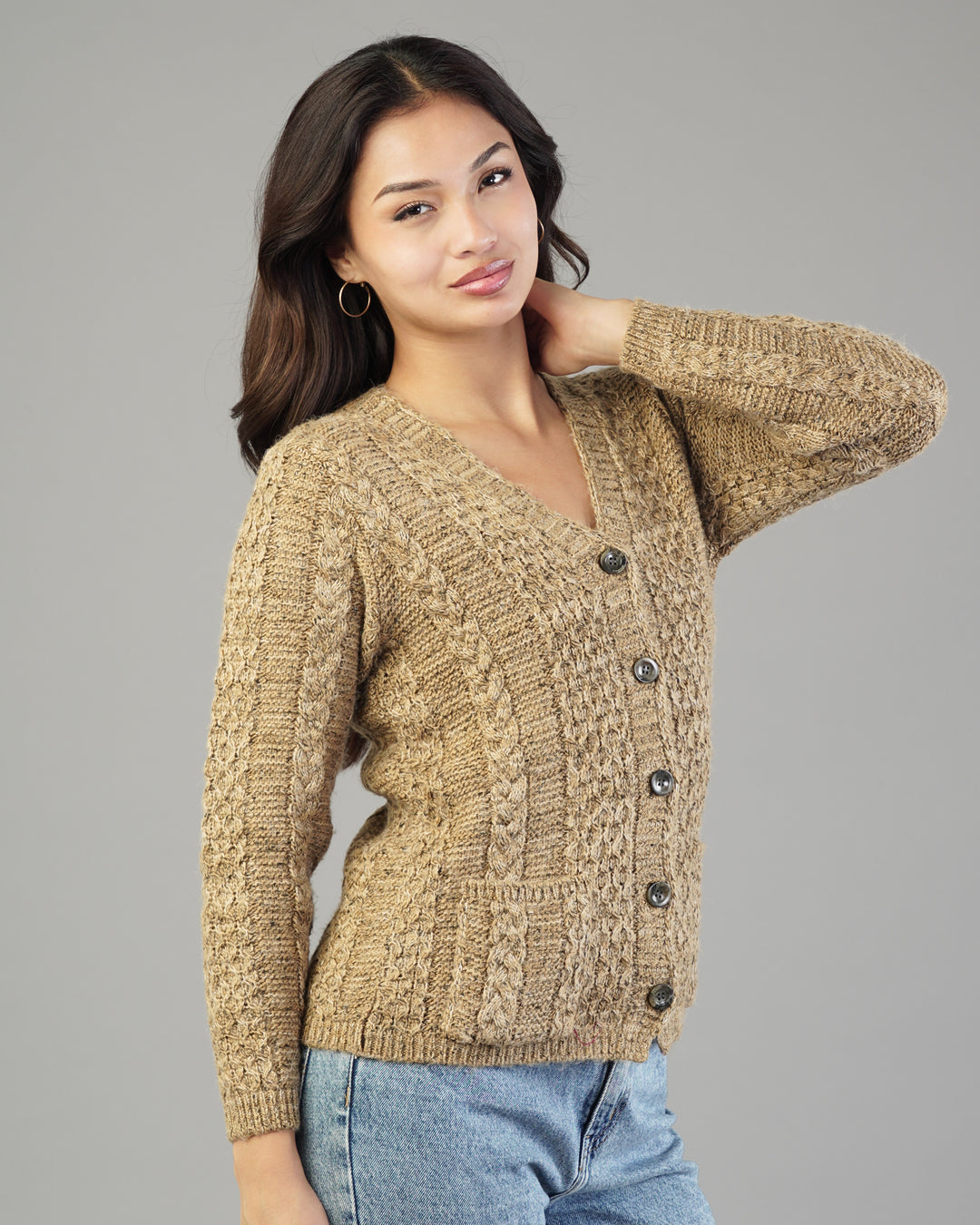 Rhea V-Neck Knit Cardigan