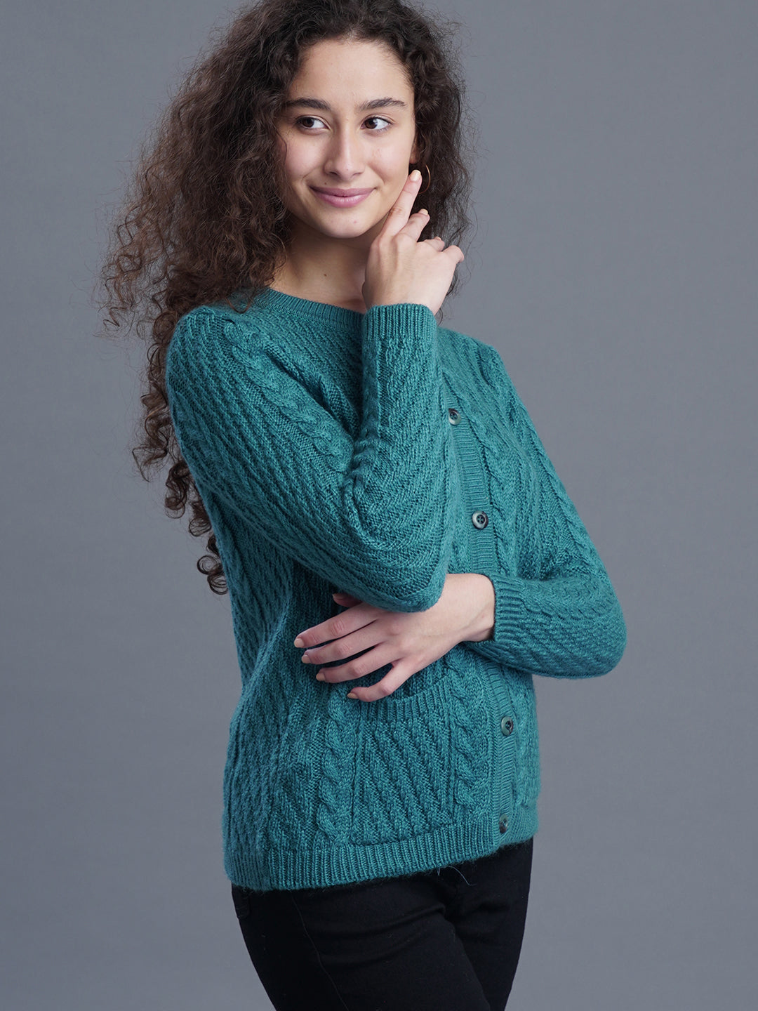 Meadow Mist Round-Neck CARDIGAN
