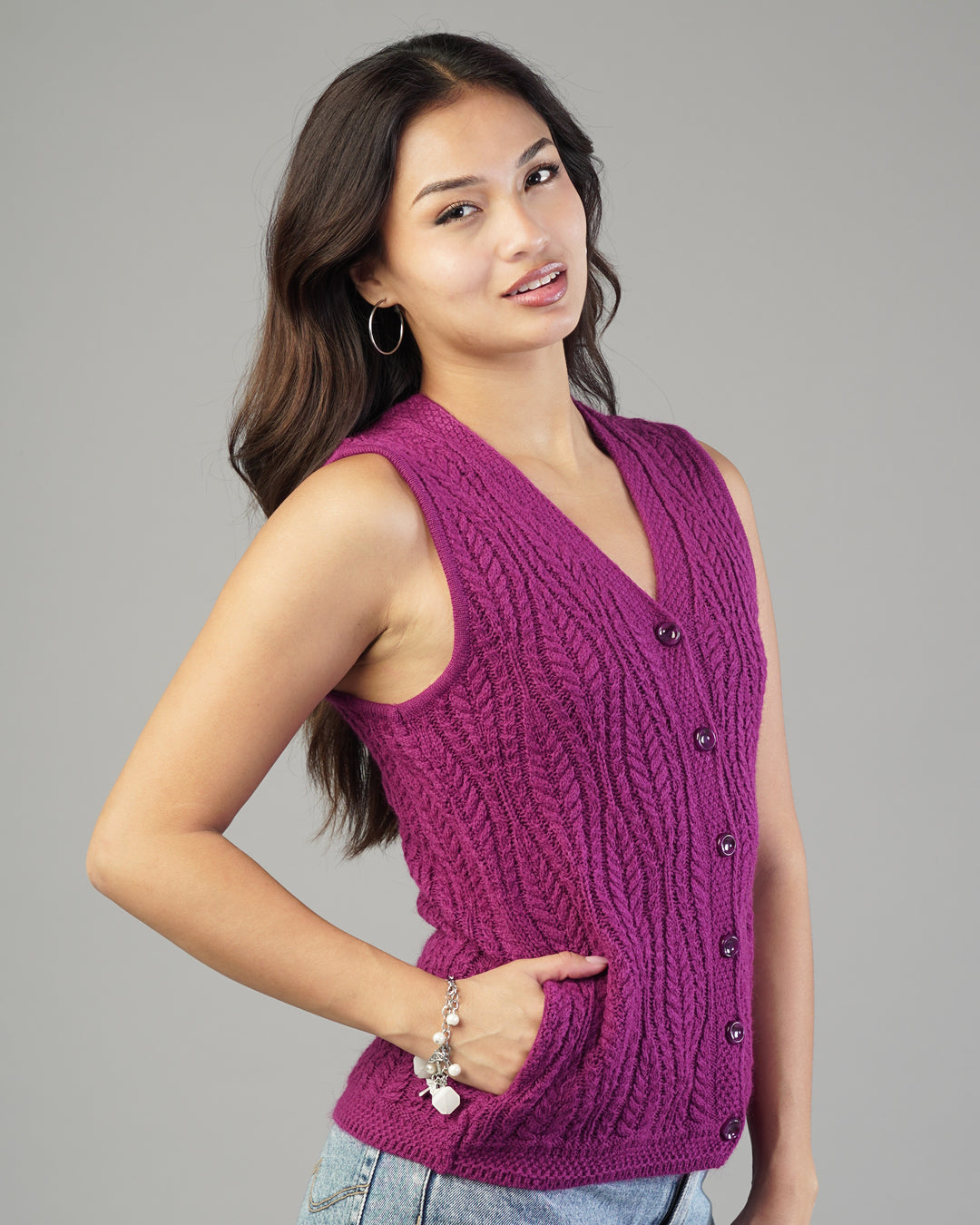 Lyra V-Neck Knit Cardigan