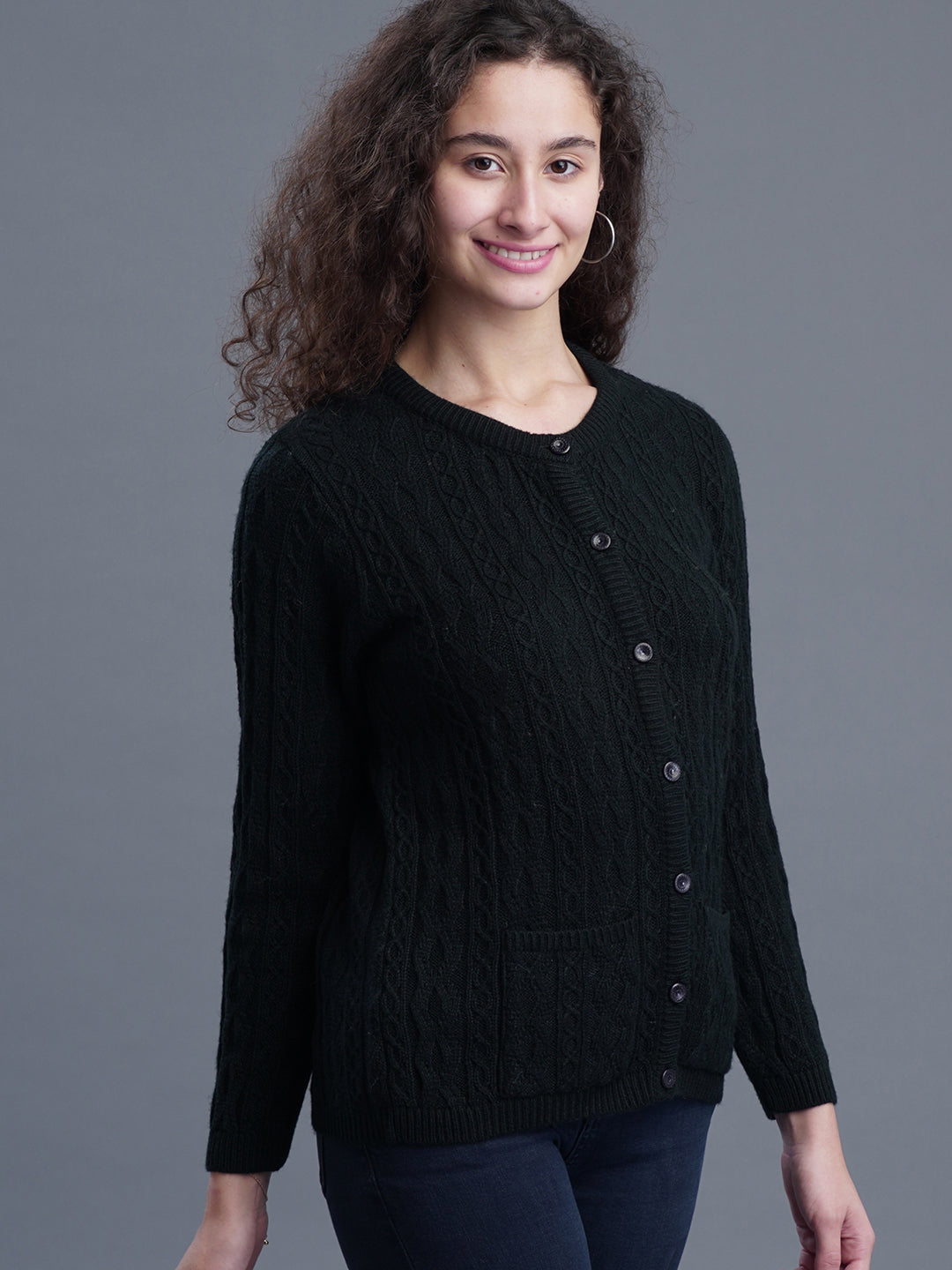  SoftHaven Round-Neck Cardigan