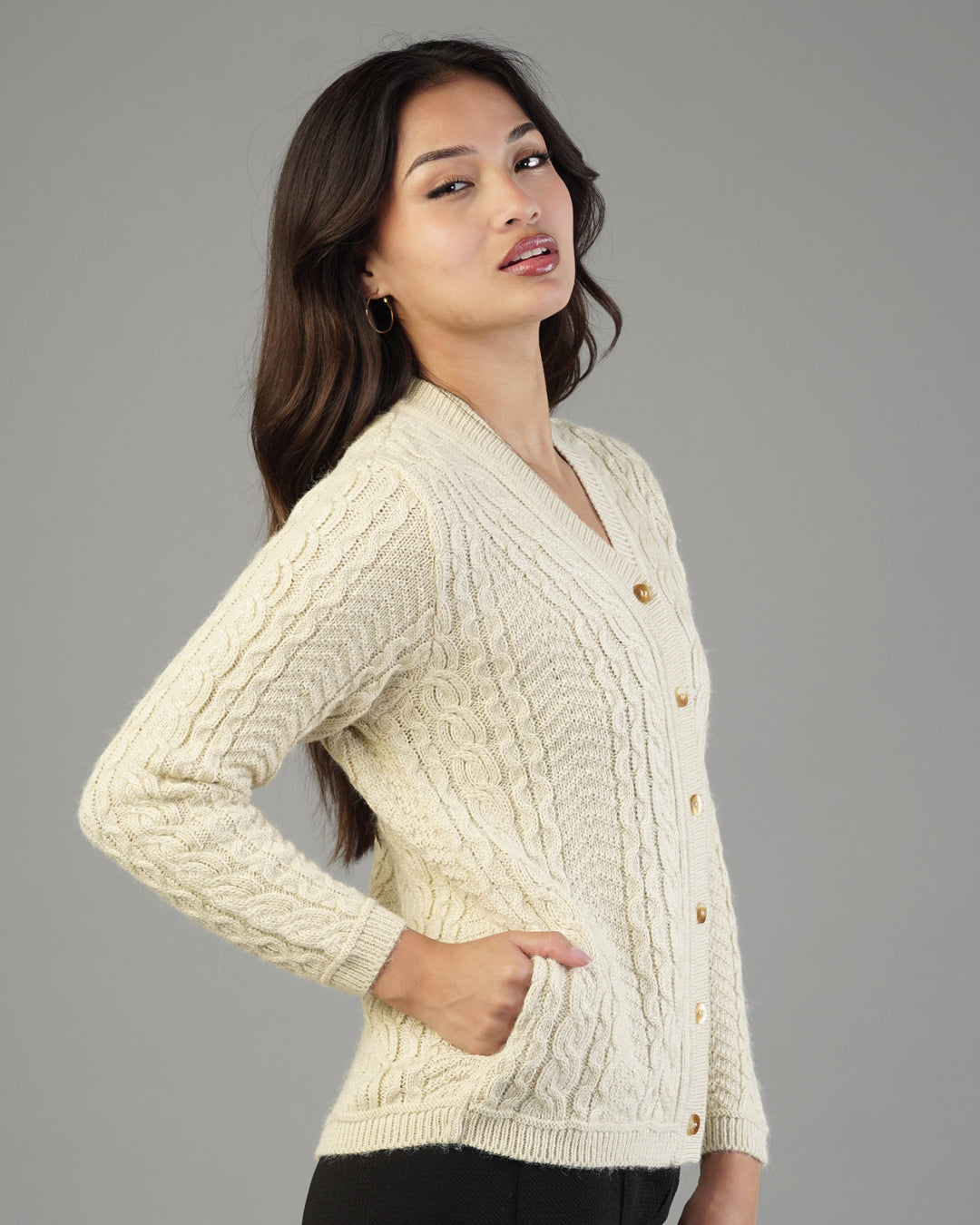 Iris V-Neck Knit Cardigan