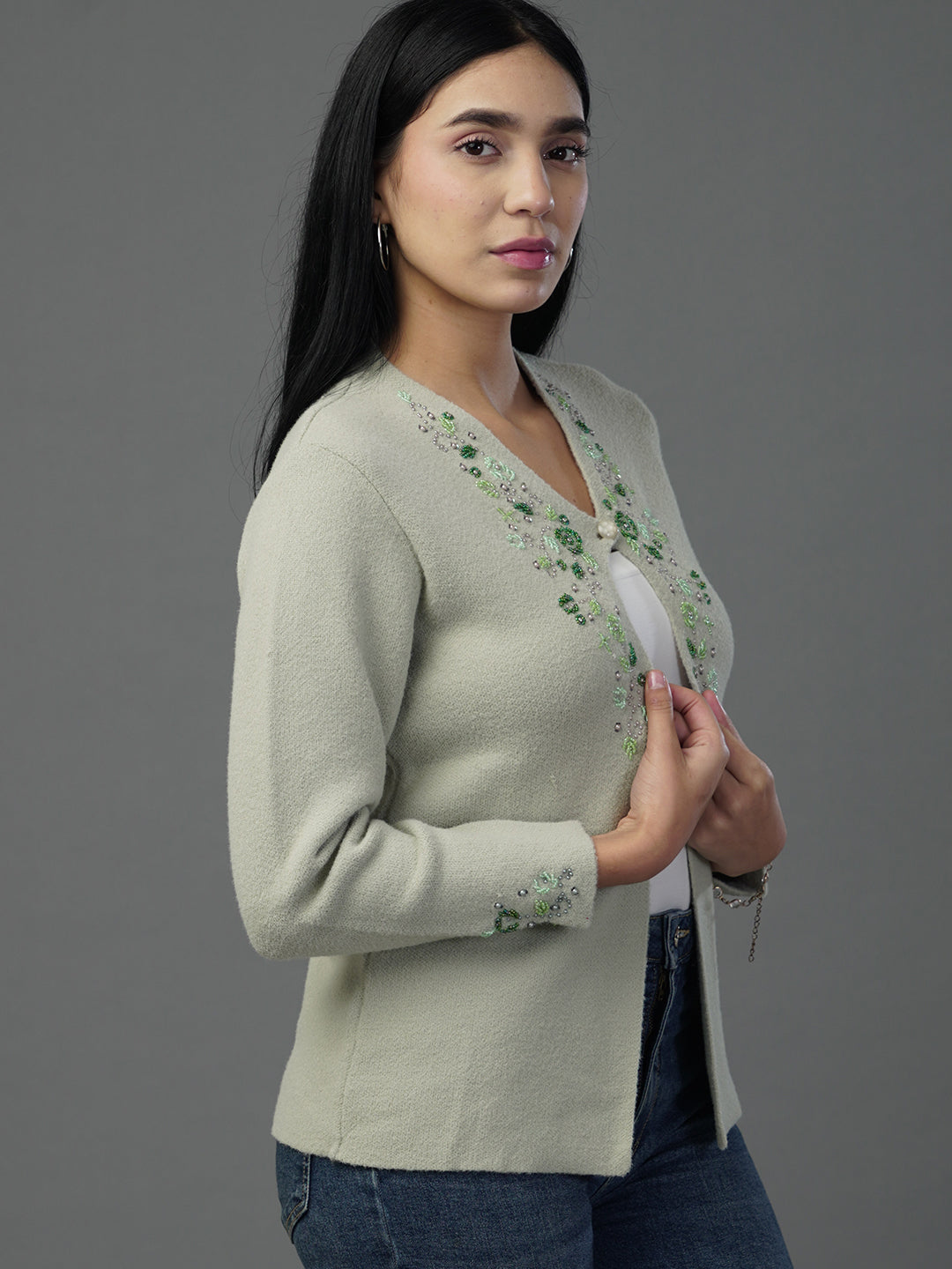 The Emerald Leaf Single-Button Layer