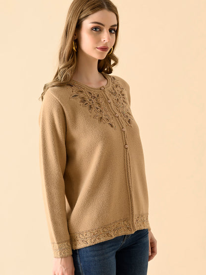 Cocoa Embrace Ribbed Sweater