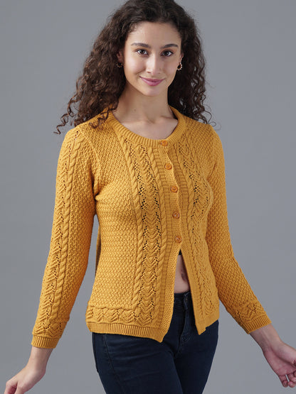Virsa Textured Round Neck Cardigan