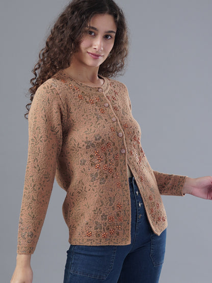 Virsa Floral Embroidered Cardigan